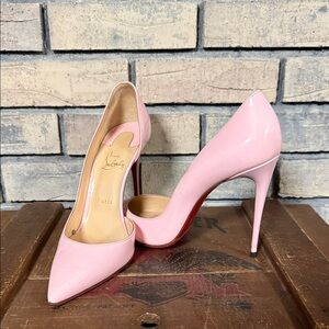 Christian Louboutin Baby Pink Patent Leather Iriza Size 41